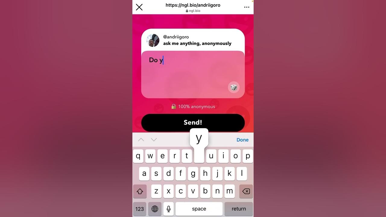 How to send an anonymous ngl message via instagram story youtube