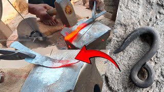 BlackSmith Making an iron knife for home use | Making a meat cutting knife by blacksmith