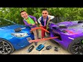 Mr. Joe on Opel Put Stick in Exhaust Pipe VS Mr. Joker on Lamborghini Kids Video