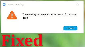 Fix ZOOM - Leave Meeting - The Meeting Has an unexpected Error - Error Code 1132 - Android & ios