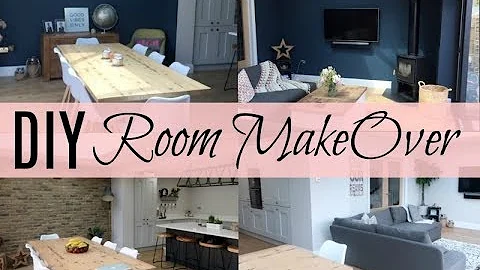 ROOM MAKEOVER AND HOUSE TOUR | DIY BRICK WALL | KE...