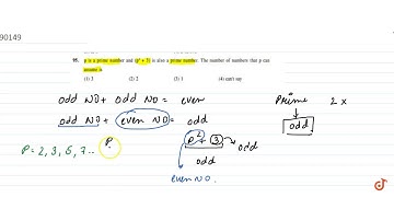 p is a prime number and  `(p^2+ 3)` is also a prime number. The number of numbers that p carn ...