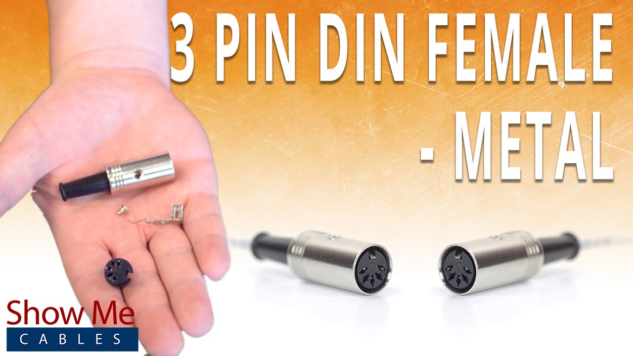 How To Install The 3 Pin DIN Female Solder Connector - Metal - YouTube