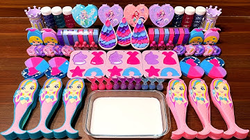 LIVE : Mixing Random Items Into Galaxy MERMAID Glossy Slime | Oddly Satisfying  #148