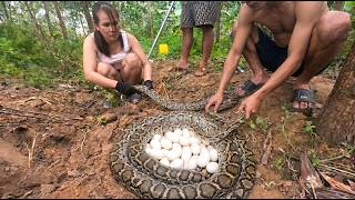 Famous Girl Discovers Giant Python Nest While Gardening 😱  Shocking Snake Rescue Mission! Net Worth