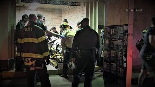 FDNY Rescue of Man Struck by Subway Train at York St Station