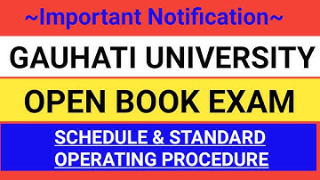 Gauhati University Open Book Exam Schedule ⚡And Standard Operating Procedure