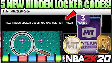 5 ACTIVE LOCKER CODES! NEW HIDDEN LOCKER CODES AND LOCKER CODES THAT NEVER EXPIRE IN NBA 2K20 MYTEAM