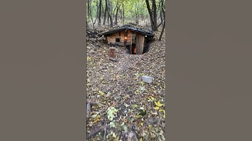 dugout in the forest #survival #bushcraft #camping #shelter #survivalskills #bushcraftcamping