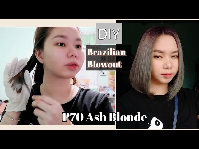 DIY Brazilian Blowout at home + DIY ASH GRAY ( NO BLEACH ) | Affordable Hair care Video ✨ class=