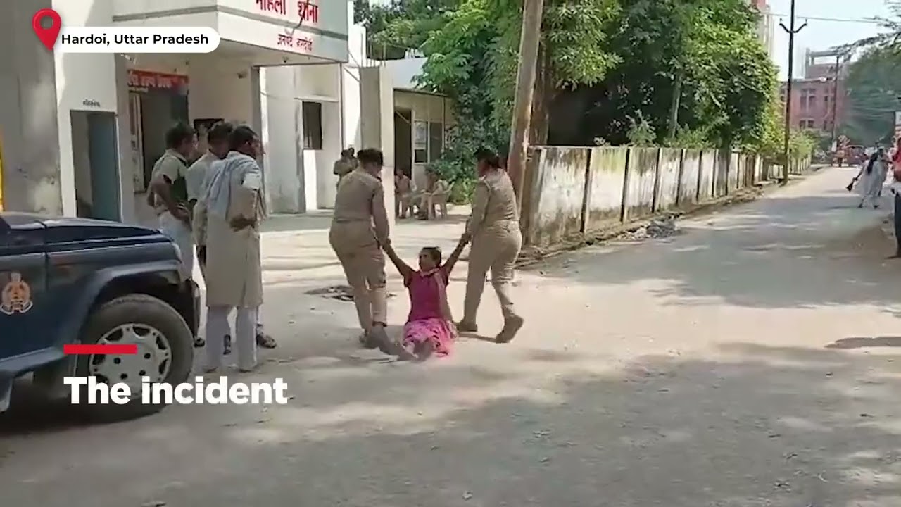 Woman dragged on road by UP police outside SP's office, video surfaces