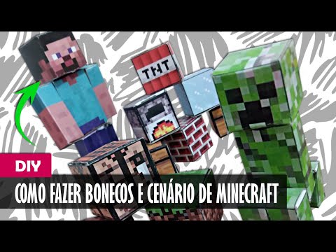 DE PAPEL  Faça o seu Minecraft EM CASA! TUTORIAL - Toy Maker (DIY) 