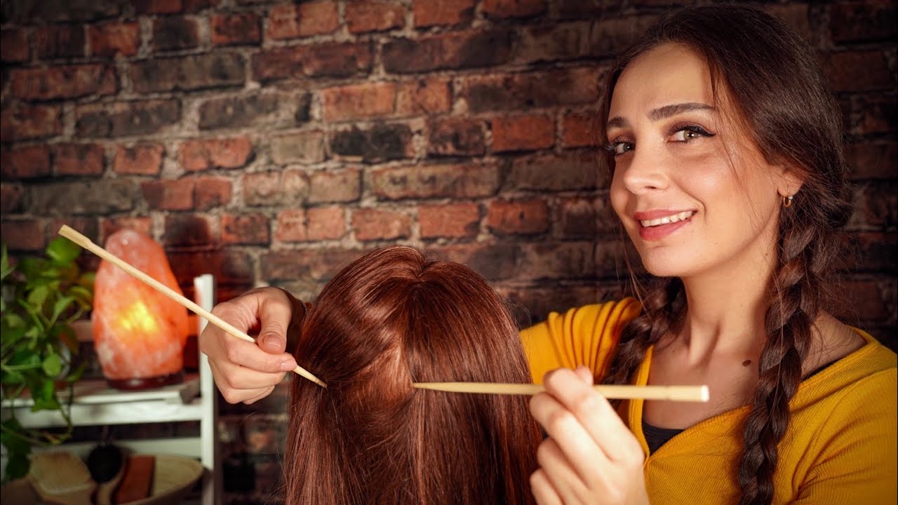 ASMR | Nazik Saç Tarama | Kafa Deri Masajı | Türkçe ASMR