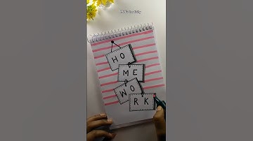 Homework!!😊😍 Front Page Design || #shorts #trending #shortvideo #art #project #frontpage #diy #craft