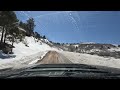 Late Spring snow above 8000 feet on side of Rt 207 in Manti-La Sal National Forest