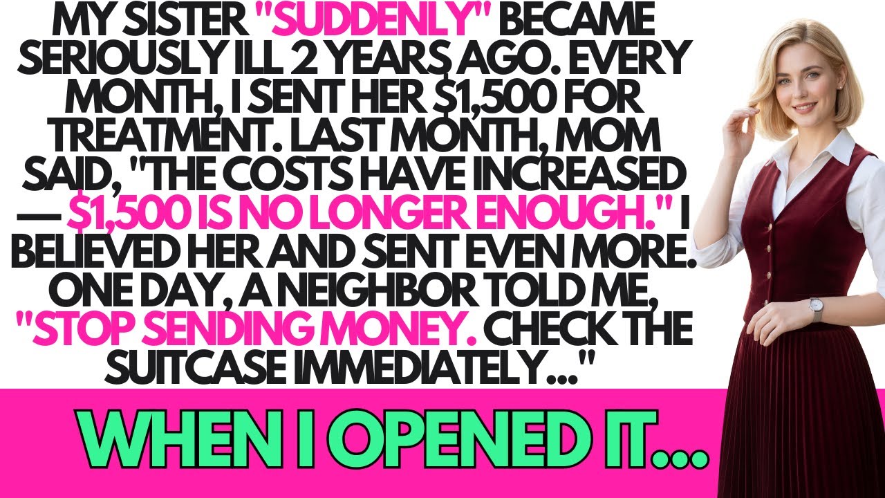 My Sister “Suddenly” Became Seriously Ill 2 Years Ago. Every Month, I Sent Her $1,500 — Until…