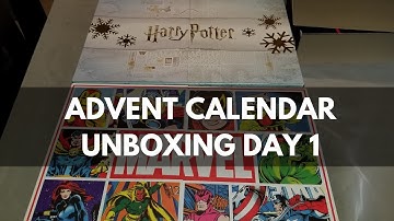 Funko Advent calendar unboxing Day #1 Marvel and Harry Potter
