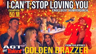 AMERICAN'S GOT TALENT AUDITION | GOLDEN BUZZER / I CAN'T STOP LOVING YOU, ENGELBERT HUMPERDINCK OMG