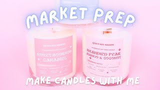 How I prep for a pop ups | how to make scented soy wax candles at home new wax melter #smallbusiness