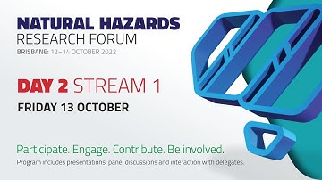 Natural Hazards Research Forum 2022 – Day 2, Stream 1