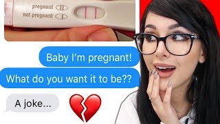 Video thumbnail of "FUNNIEST PREGNANCY TEXTS FAILS"