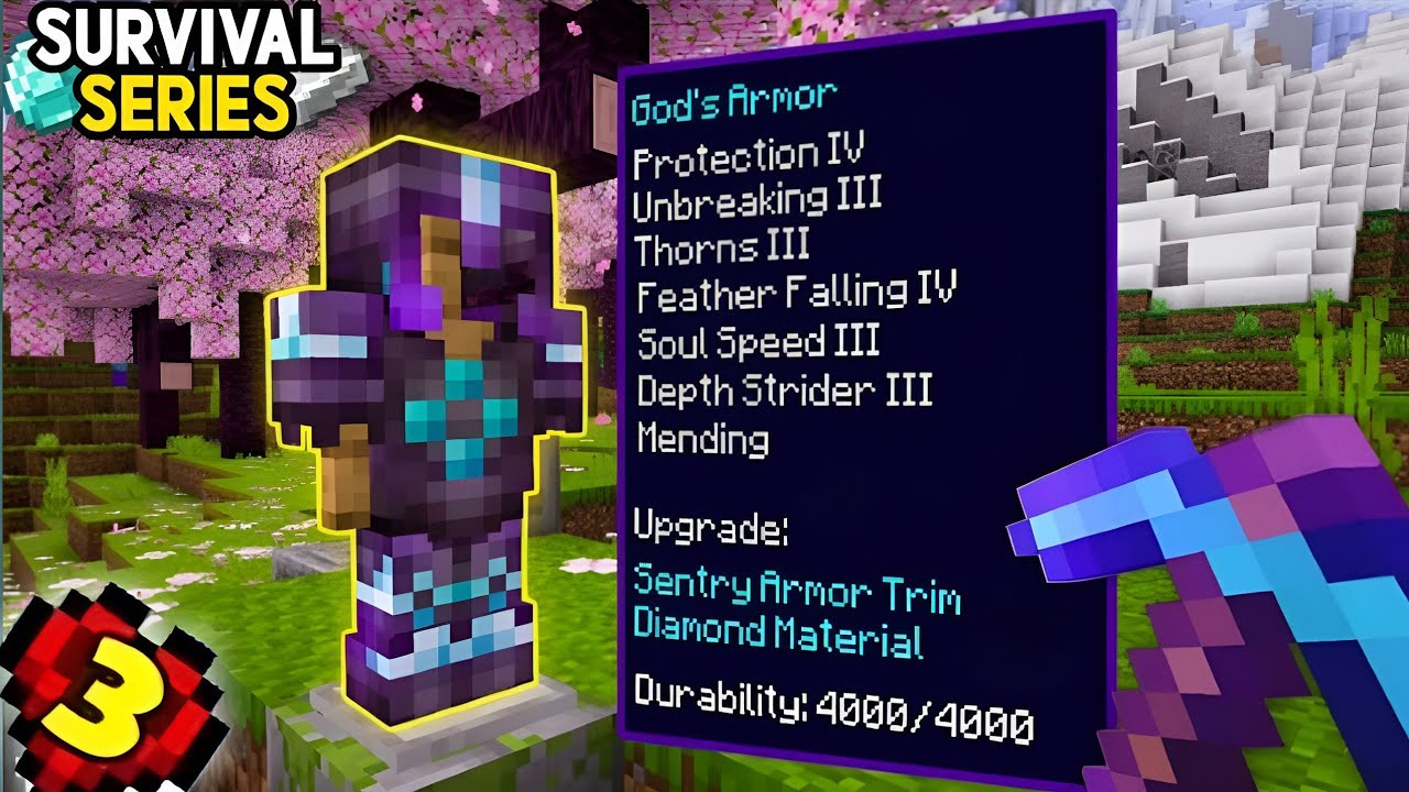 I made a Full DIAMOND ARMOUR🔥in Minecraft Survival Series Ep 3 - YouTube