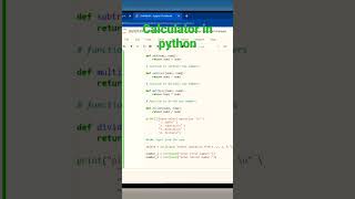 How to create a simple calculator in python for beginners #codding #bestcoddinglanguage😃😃 screenshot 4