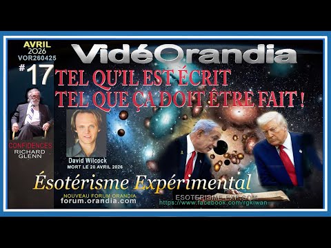 TEL QU'IL EST ÉCRIT, TEL QUE ÇA DOIT ÊTRE FAIT ! - ÉSOTÉRISME EXPÉRIMENTAL Richard Glenn VOR260425