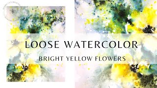 Intuitive Watercolor Of Bright Yellow Flowers