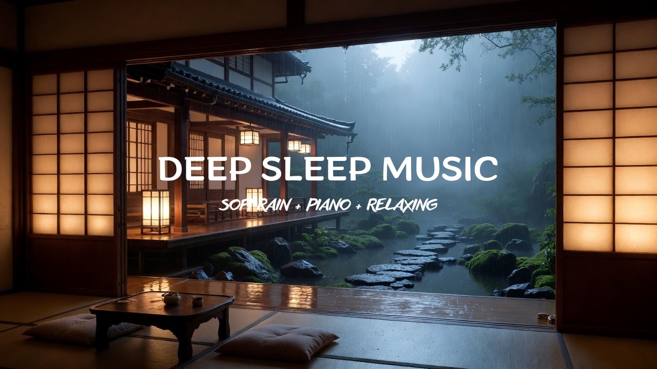 FALL INTO SLEEP INSTANTLY   Relaxing Sleep Music +  Rain Sounds for Stress Relief, Anxiety
