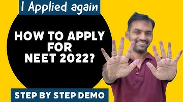NEET 2022 Application Demo | How to apply for NEET 2022 | Step by step