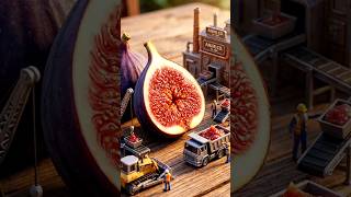 🍈 Tiny Workers Build a Giant Fig Factory! 😱 #Shorts