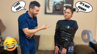 Download Lagu DUCT TAPE MY GIRLFRIEND FOR 24 HOURS!! MP3