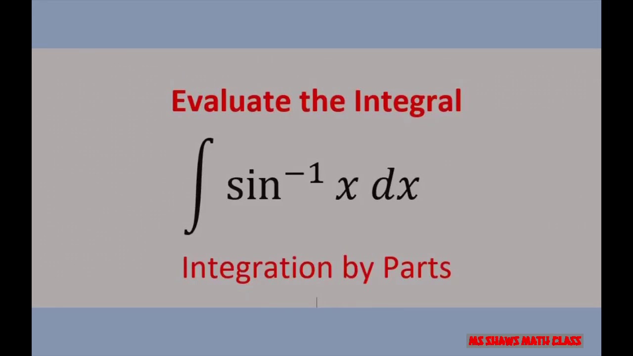 Integration by Parts example 16. LIATE YouTube