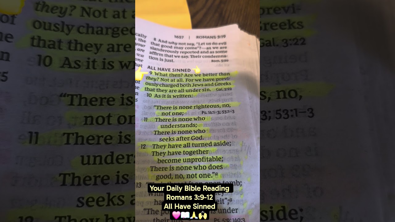 Today's Bible Verse Romans 3:9-12 #bibleverse #todaysbibleverse