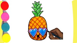 How To Draw A Funny Summer Pineapple How To Draw A Funny Summer Pineapple