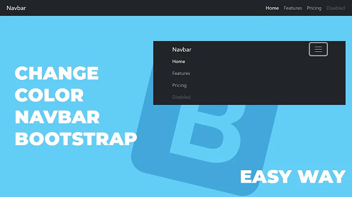 Change Color Navbar Bootstrap 4 HTML CSS