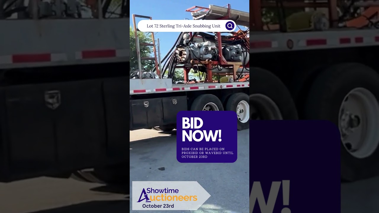 Lot 72 Sterling Tri Axle Snubbing Unit