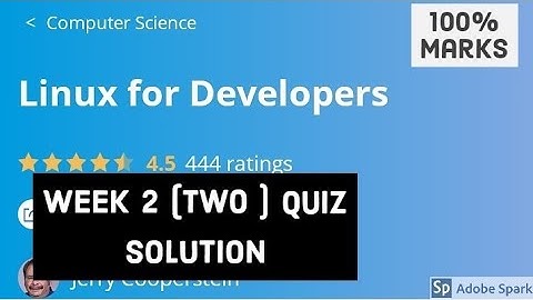 Coursera: Linux for developers week 2 all quiz answer | week 2 quiz answer of linux for developers