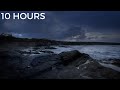 Stormy Sea Waves & Coastal Rain Sounds for Sleeping Issues & Deep Relaxation | Ocean Sounds on Rocks