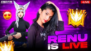 Free  Fire Live With Renu Gaming 🤩 One Day Grandmaster 🥰 Garena Free Fire