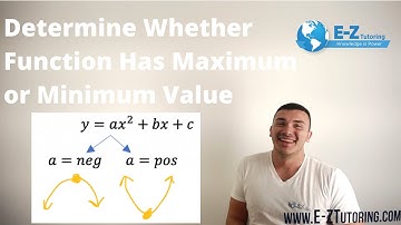 Determine Whether Function Has Maximum or Minimum Value - Algebra 2 - E-Z Tutoring