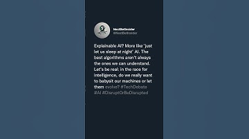Explainable AI? More like ‘just let us sleep at night’ AI. 🤔 The best algorithms aren’t always th...