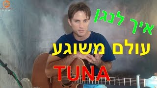 Video thumbnail of "לימוד גיטרה למתחילים | עולם משוגע| טונה"