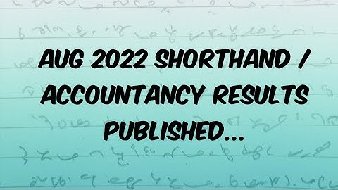 SHORTHAND/ACCOUNTANCY RESULTS ANNOUNCED BY DOTE...