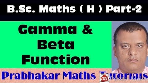 || B.Sc. Maths ( Hons ) || Part-2 || Beta Function || Gamma Function ||   TMBU ||