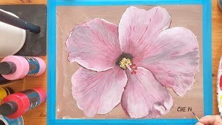 Pink Hibiscus Painting Tutorial by Cheryl Navarro