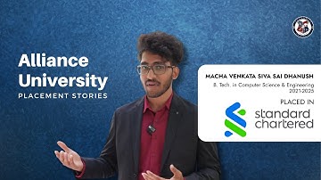 Alliance University B.Tech. Student Secures Placement at Standard Chartered | Career Success Story