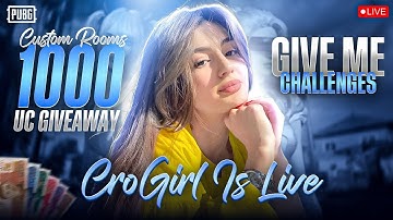 PUBG LIVE GIVEAWAYS CUSTOM ROOMS PUBG MOBILE PAKISTAN l CROGIRL GAMING