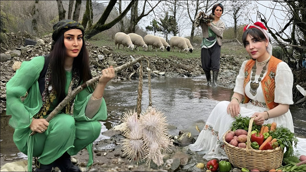 A Forgotten Nomadic Method | How Mountain Girls Traditionally Cook Spiny Chicken